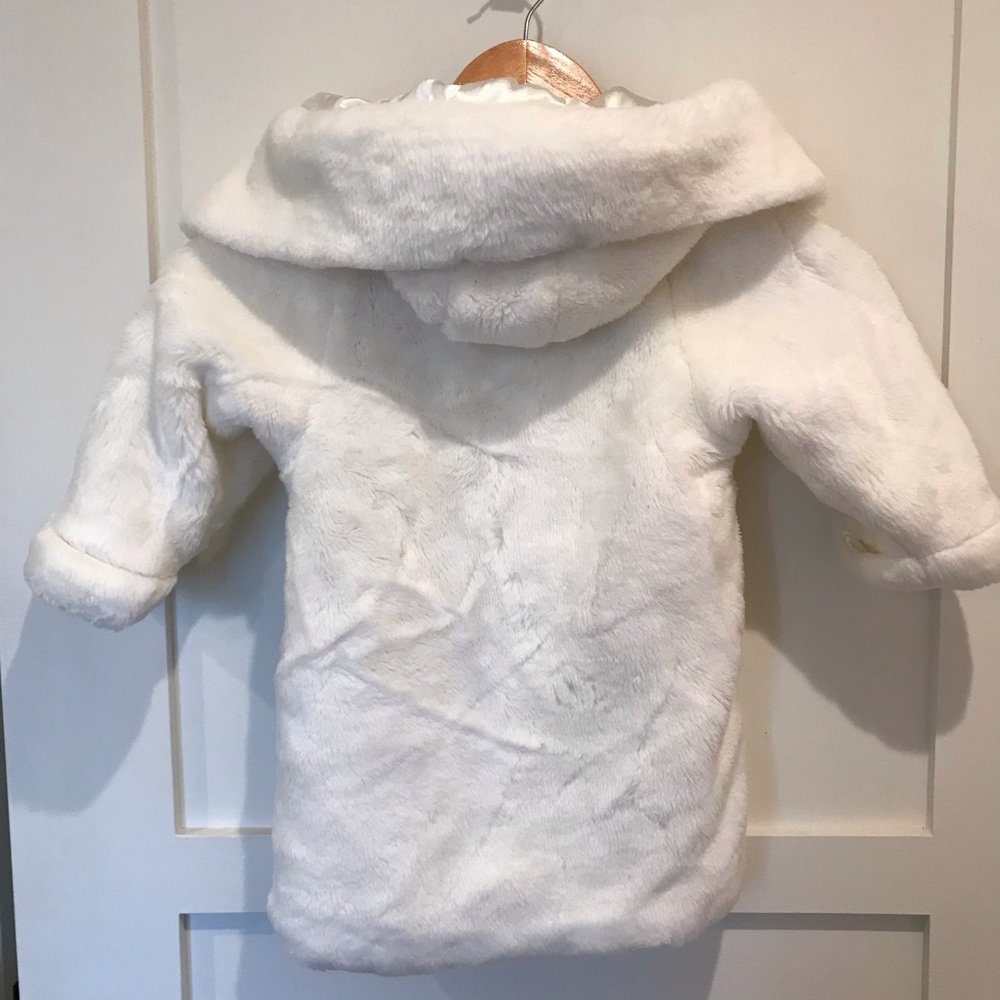White Faux Fur Coat - Picture 2 of 5